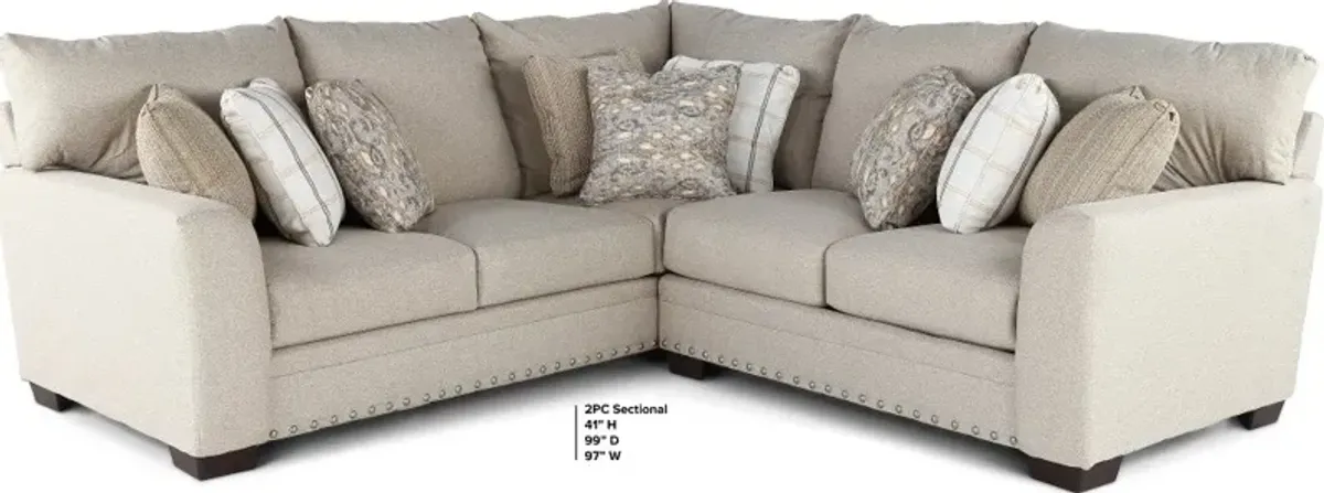 Middleton Beige 2 Piece Sectional