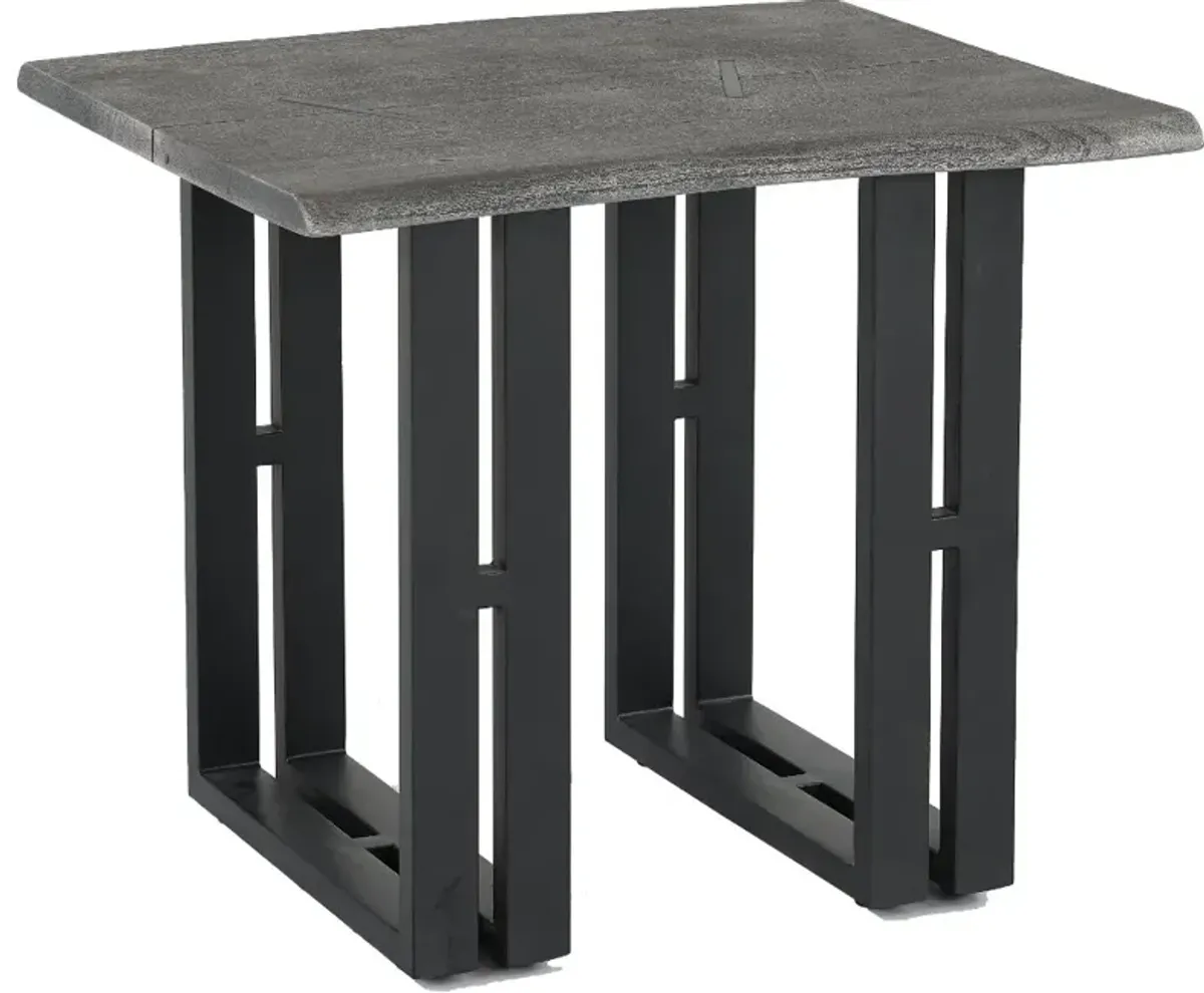 Copenhagen Gray Live Edge End Table