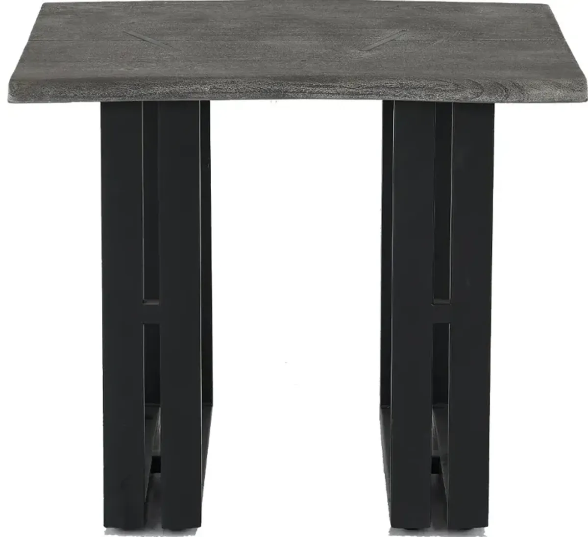 Copenhagen Gray Live Edge End Table