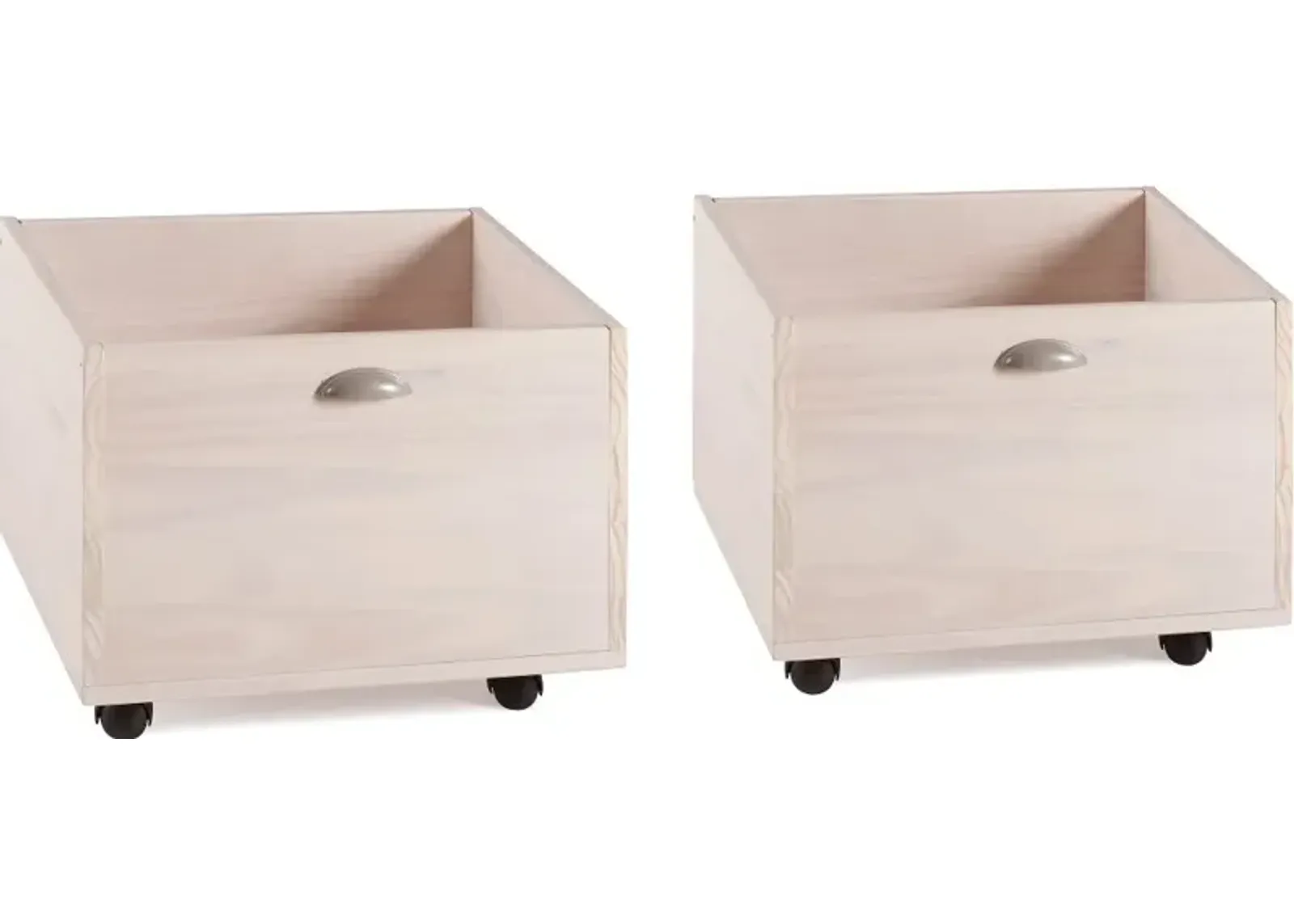 Contemporary Whitewash Toy Box, Set of 2 - Junior