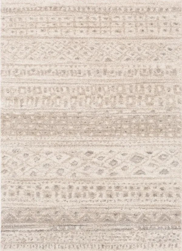 5 x 7 Ivory High Pile Woven Rug - Fowler