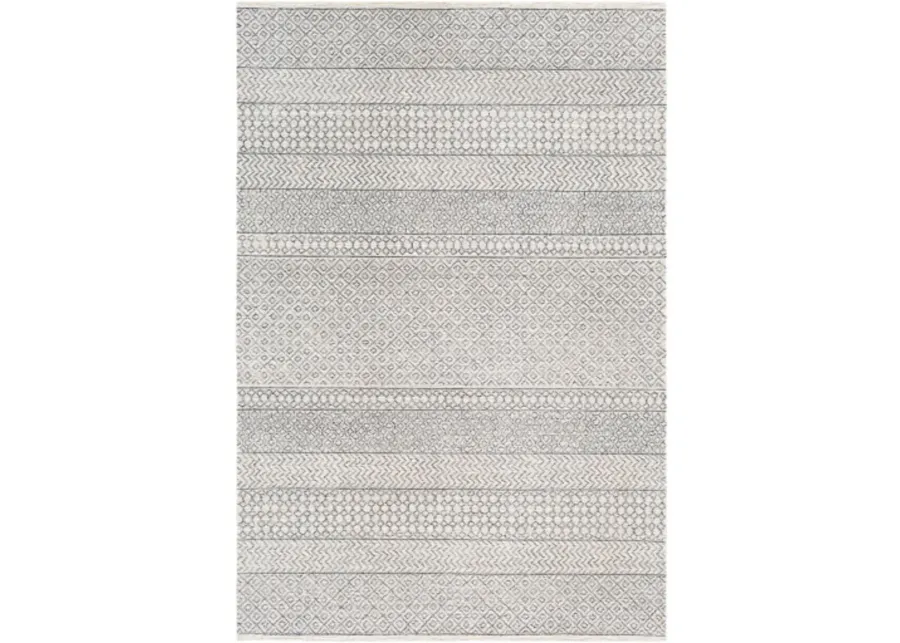 5x8 Gray Global Hand Tufted Wool Rug - Maroc