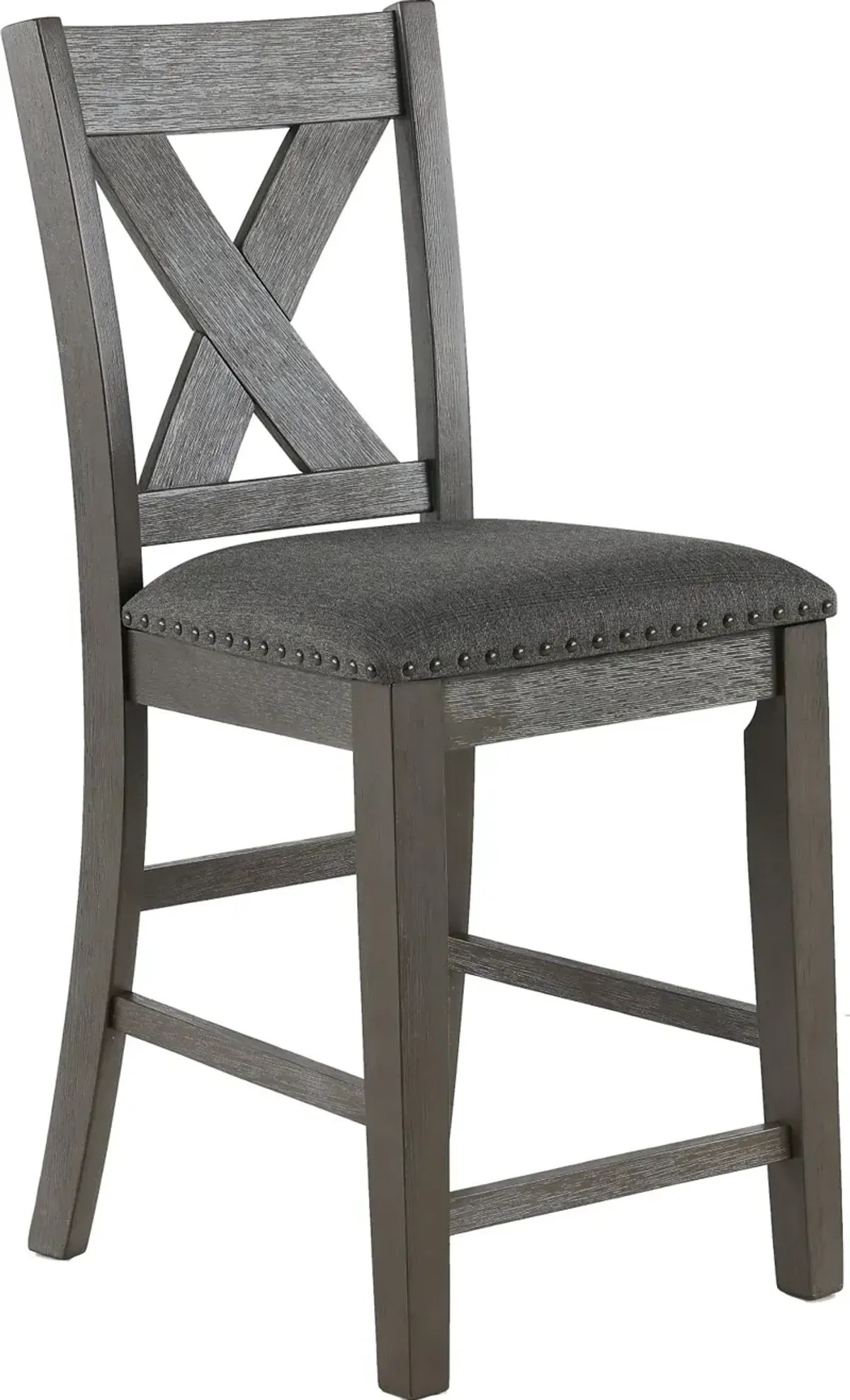 Carson Gray Upholstered Counter Height Stool