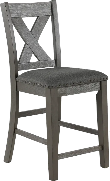 Carson Gray Upholstered Counter Height Stool