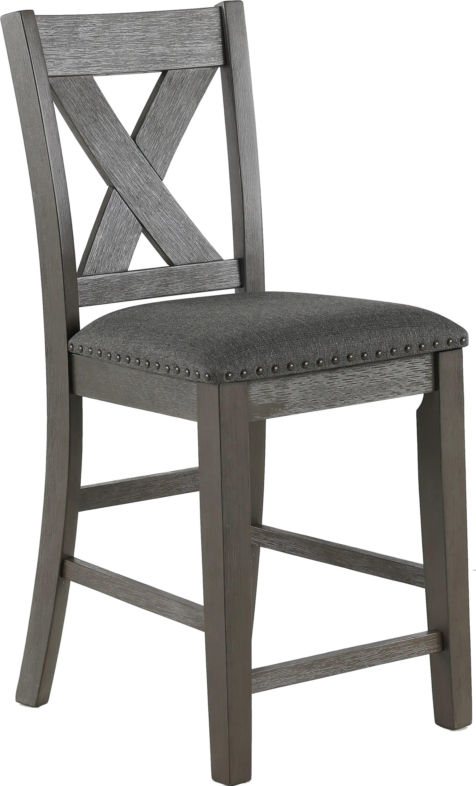 Carson Gray Upholstered Counter Height Stool