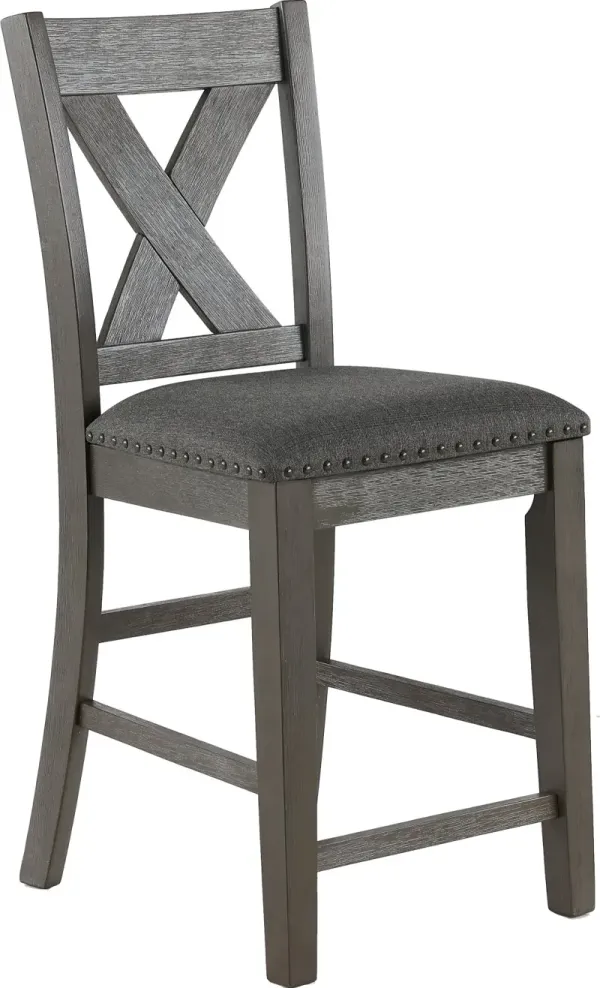 Carson Gray Upholstered Counter Height Stool