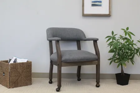 Boss Slate Gray Guest Chair With Casters