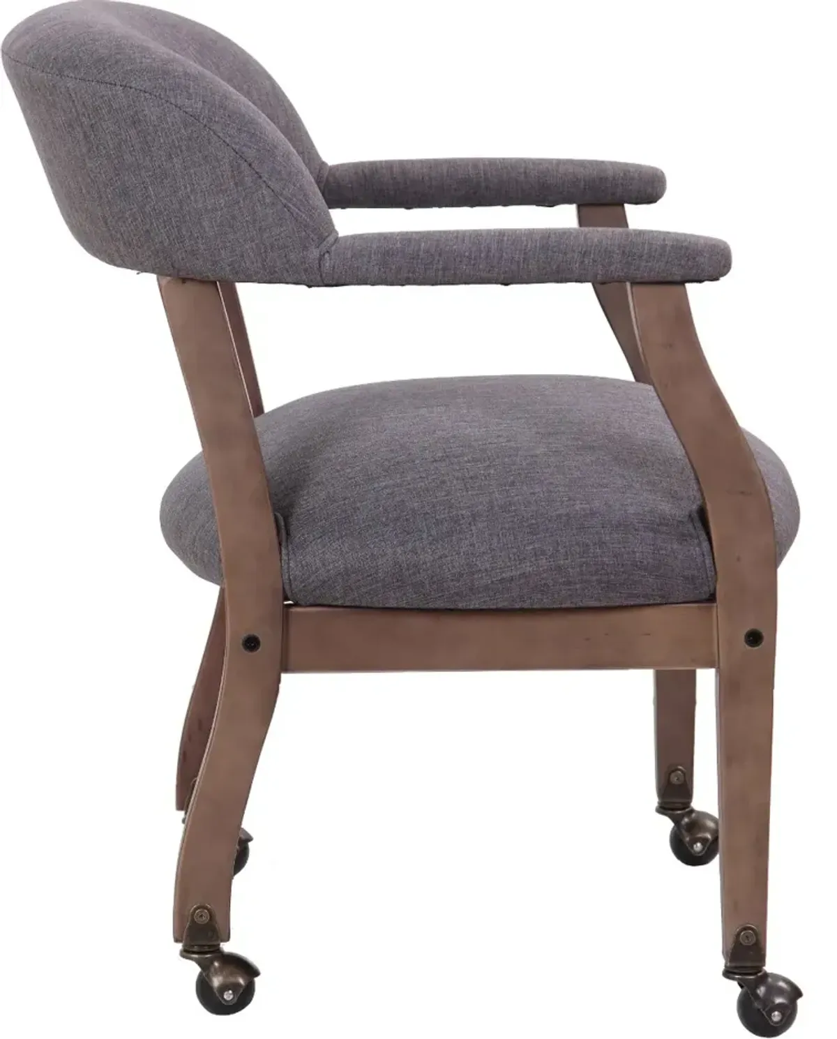 Boss Slate Gray Guest Chair With Casters