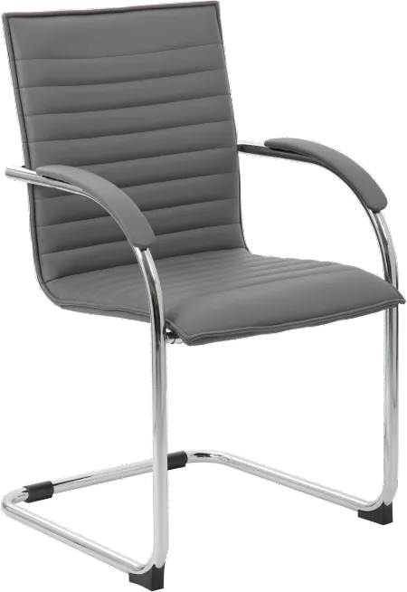 Boss 2 Pack Gray Vinyl Side Chairs