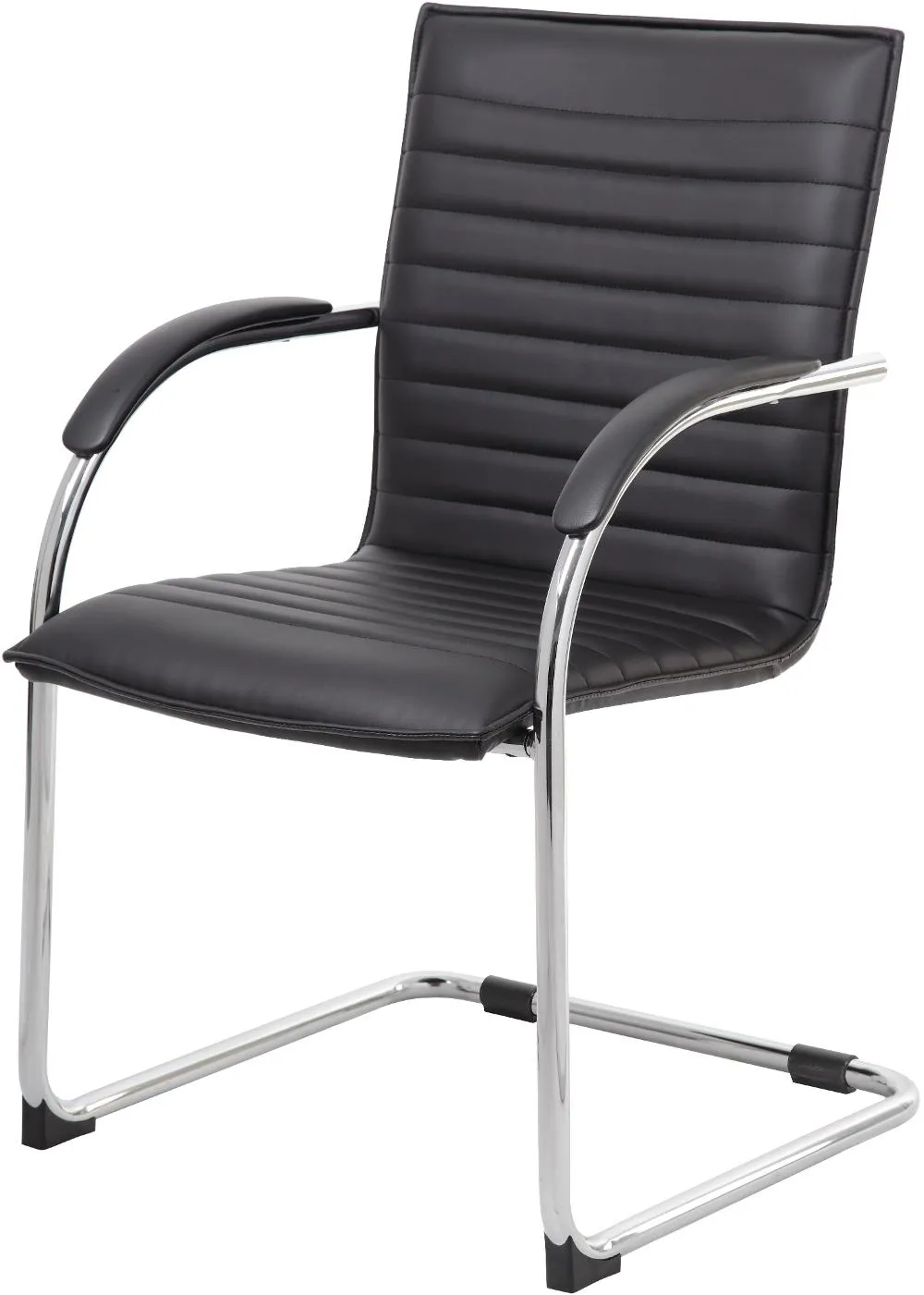 Boss 2 Pack Black Vinyl Side Chairs