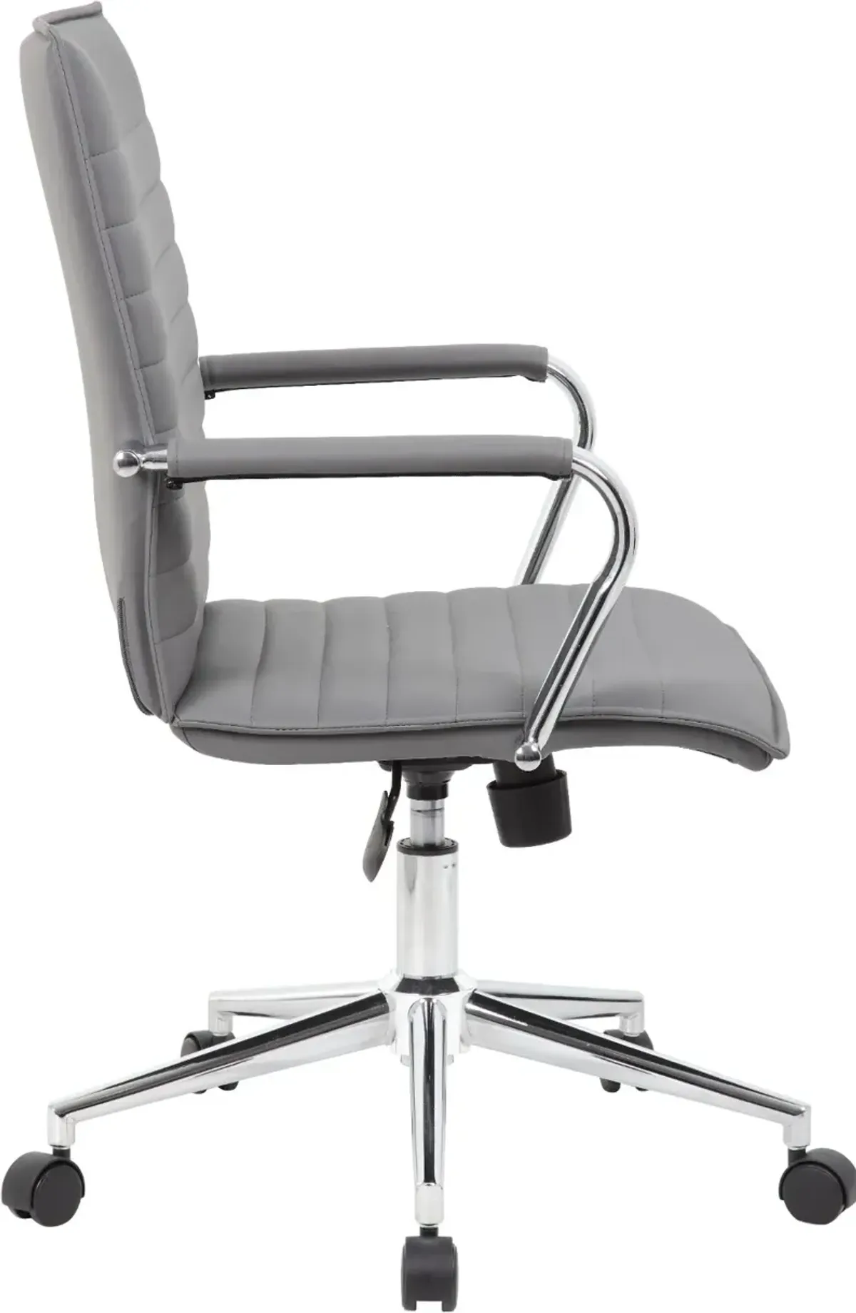 Boss Gray Vinyl Hospitality Office Chair