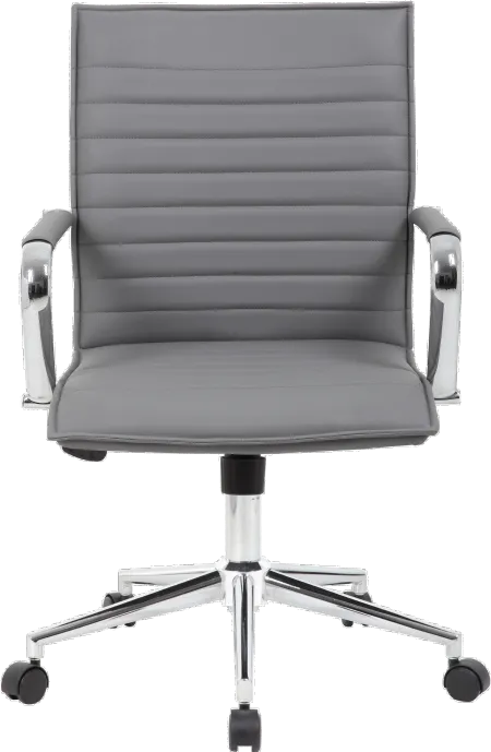 Boss Gray Vinyl Hospitality Office Chair
