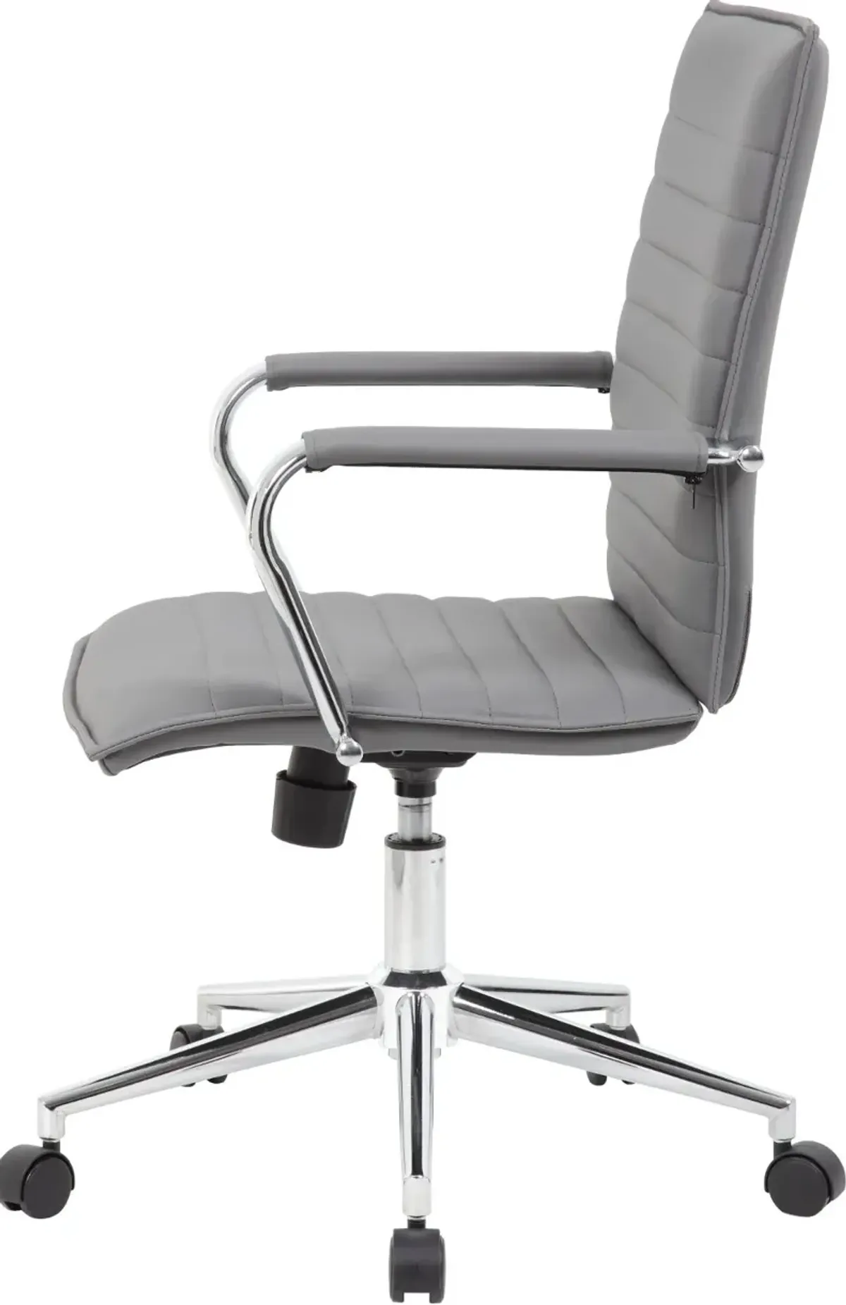 Boss Gray Vinyl Hospitality Office Chair