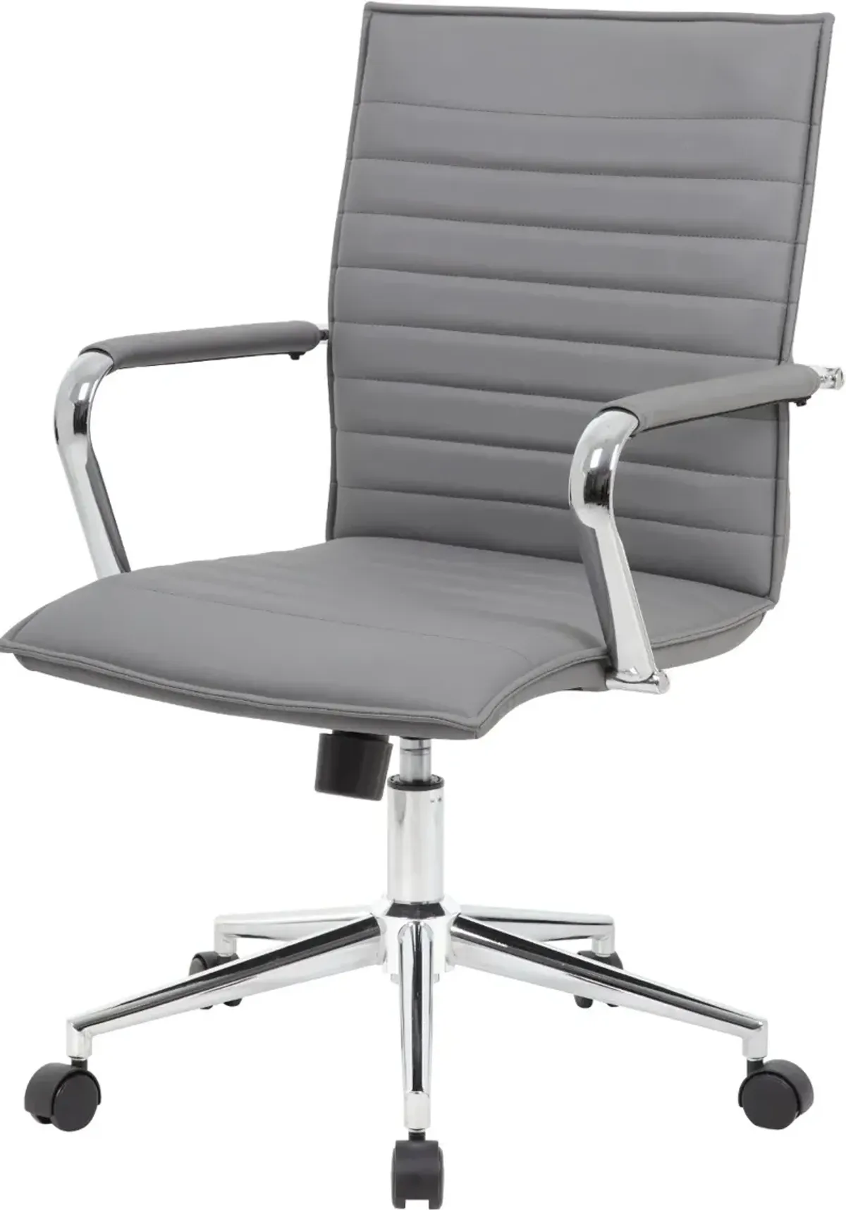 Boss Gray Vinyl Hospitality Office Chair