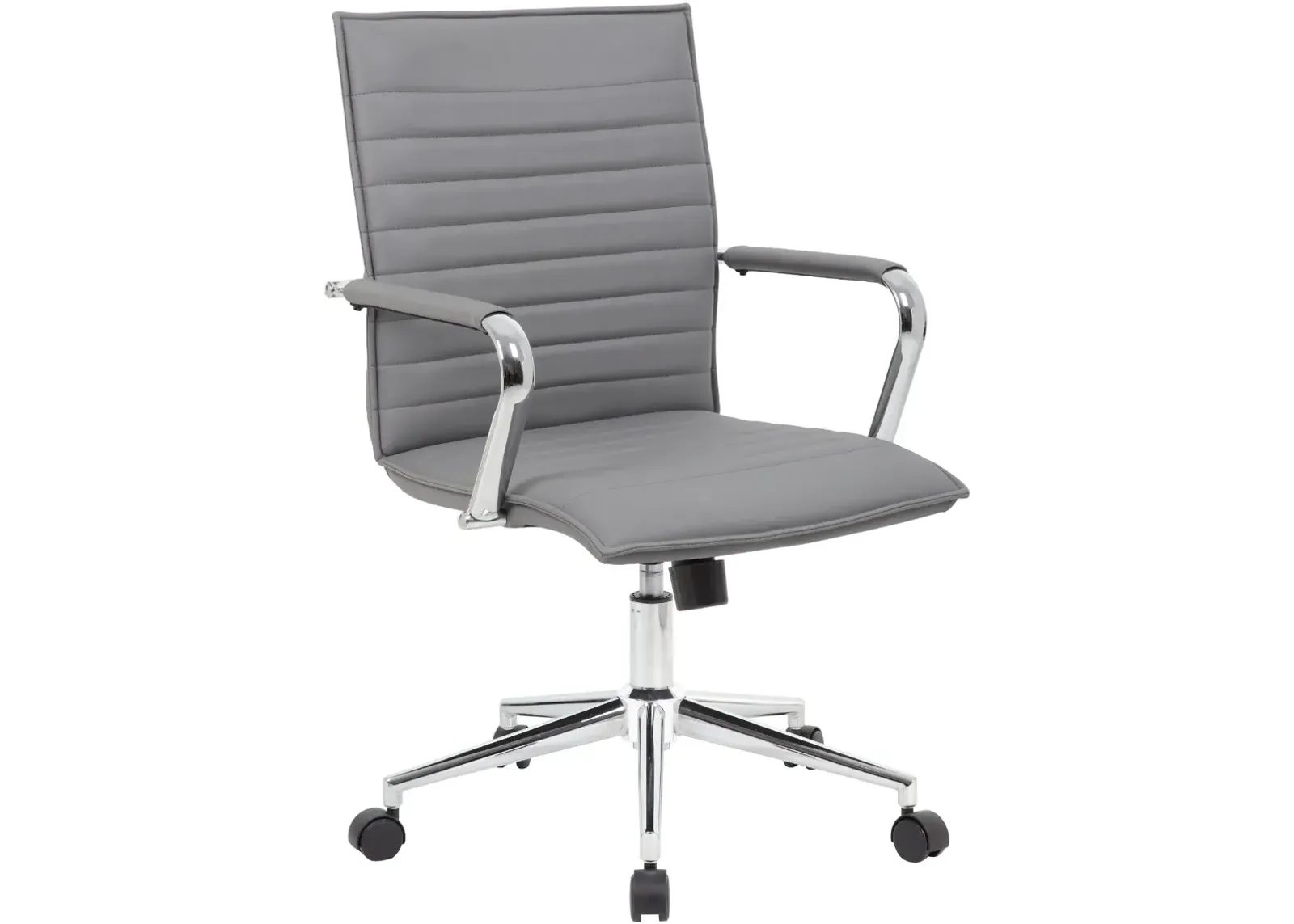 Boss Gray Vinyl Hospitality Office Chair