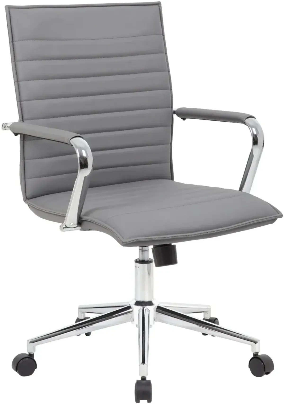 Boss Gray Vinyl Hospitality Office Chair