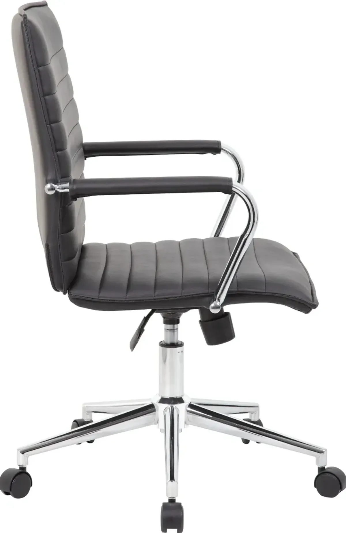 Boss Black Vinyl Hospitality Office Chair