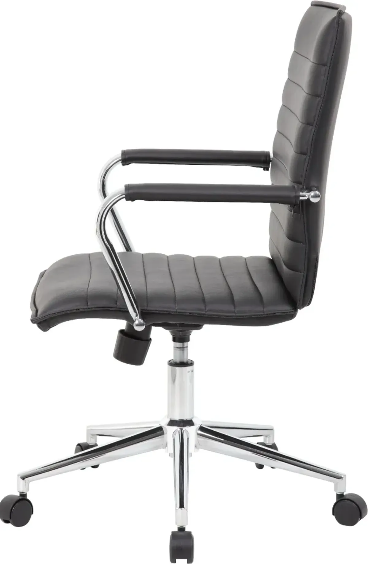 Boss Black Vinyl Hospitality Office Chair