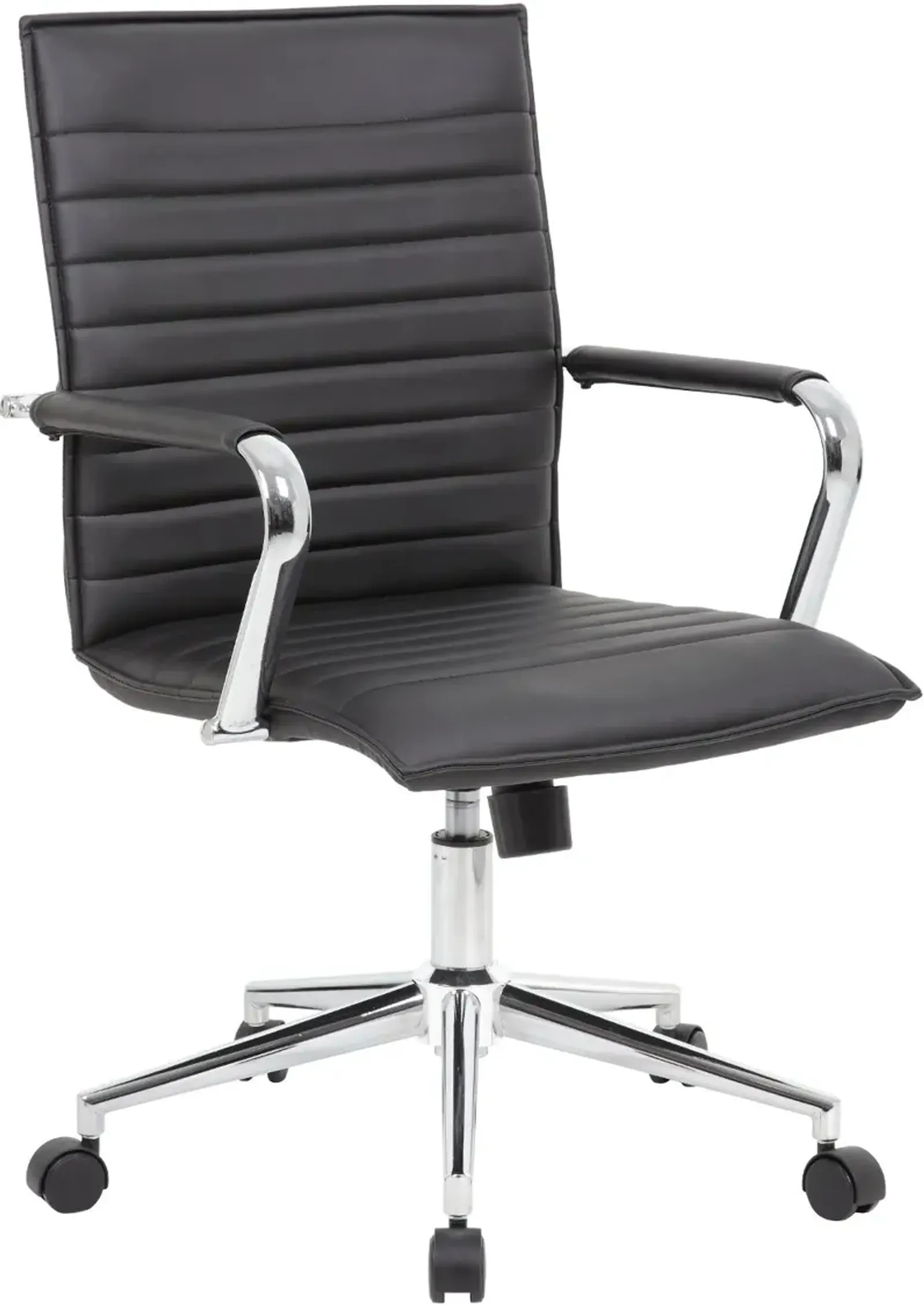 Boss Black Vinyl Hospitality Office Chair