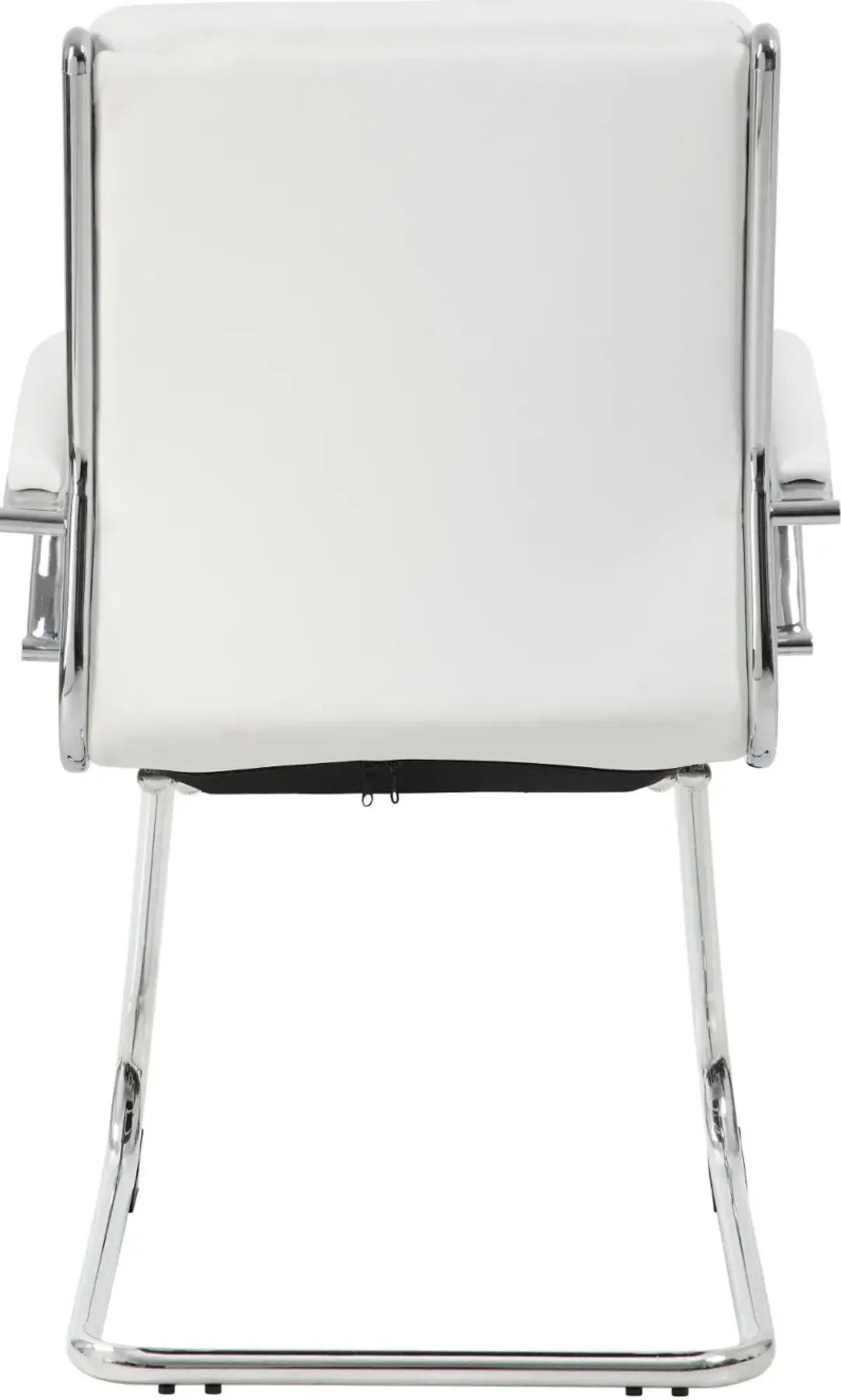 Boss White And Chrome Executive Guest Chair