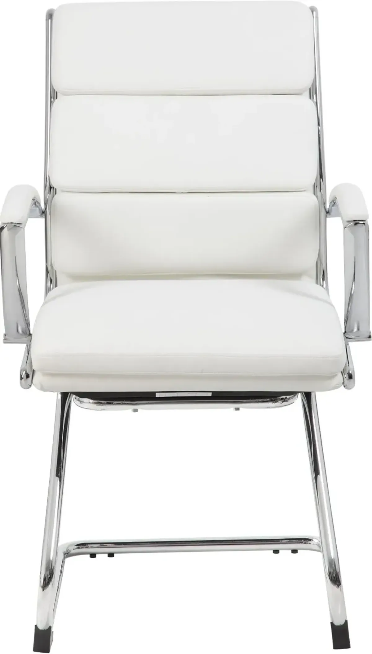 Boss White And Chrome Executive Guest Chair