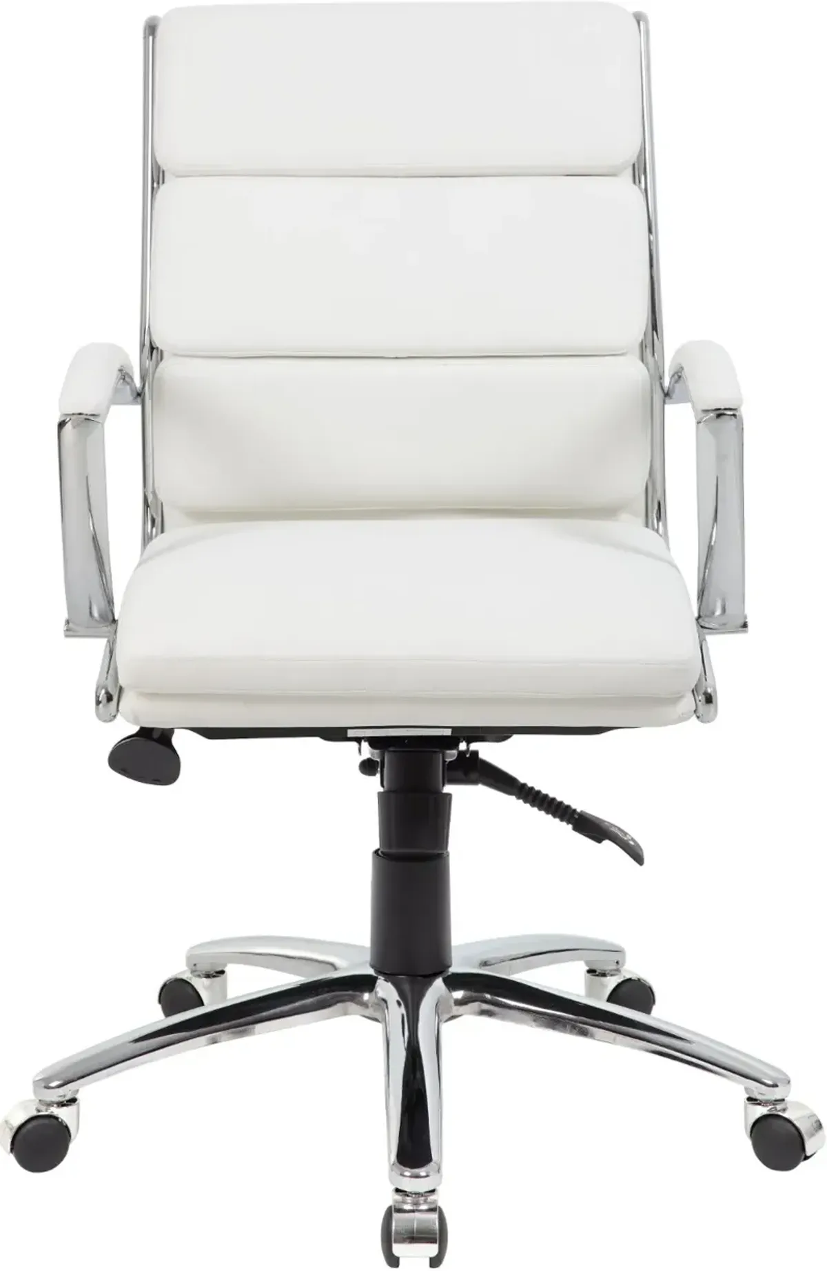 Boss White And Chrome Office Chair