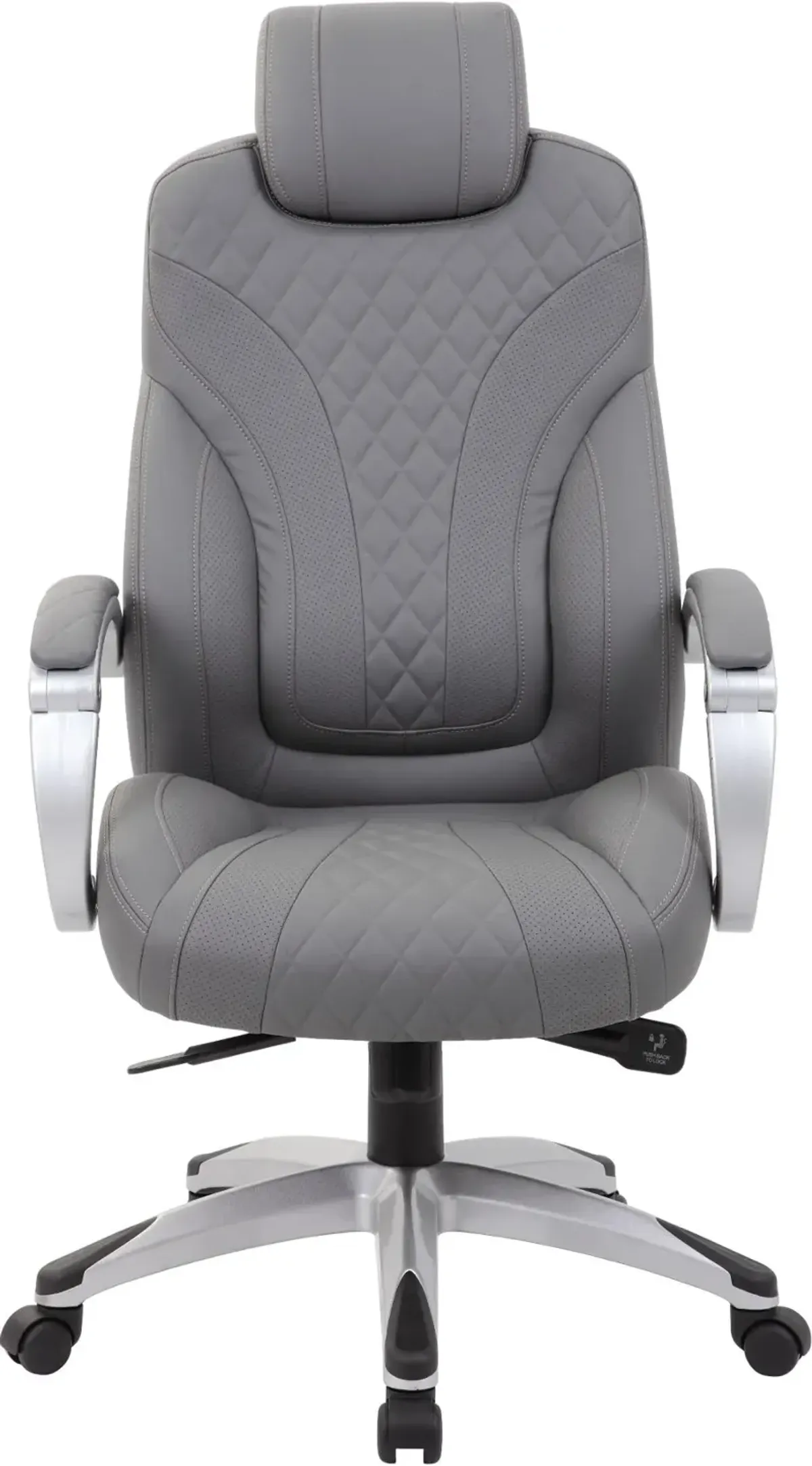 Boss Grey Executive Office Chair With Head Rest