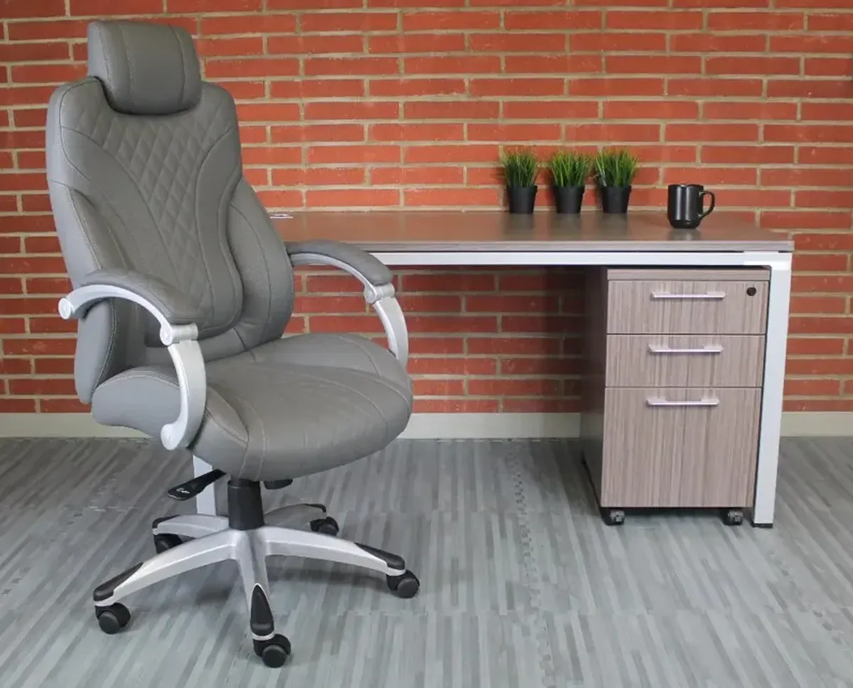 Boss Grey Executive Office Chair With Head Rest