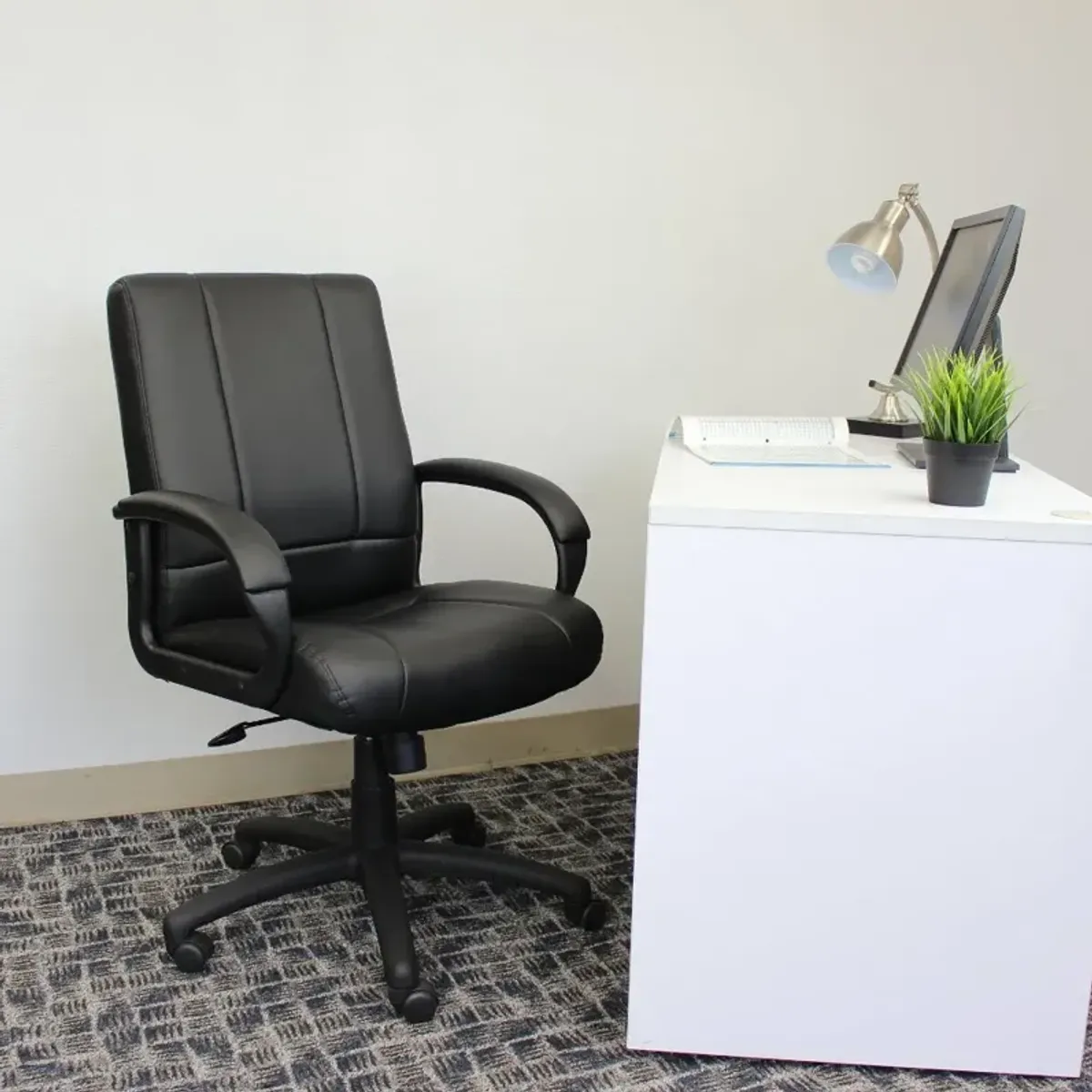 Boss Classic Black Mid Back Office Chair