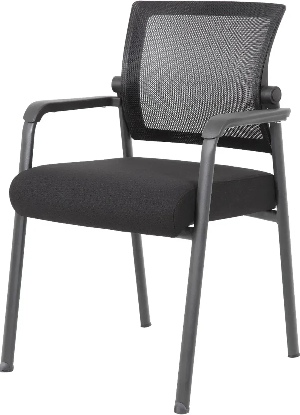 Boss Black Mesh 4-Leg Guest Chair