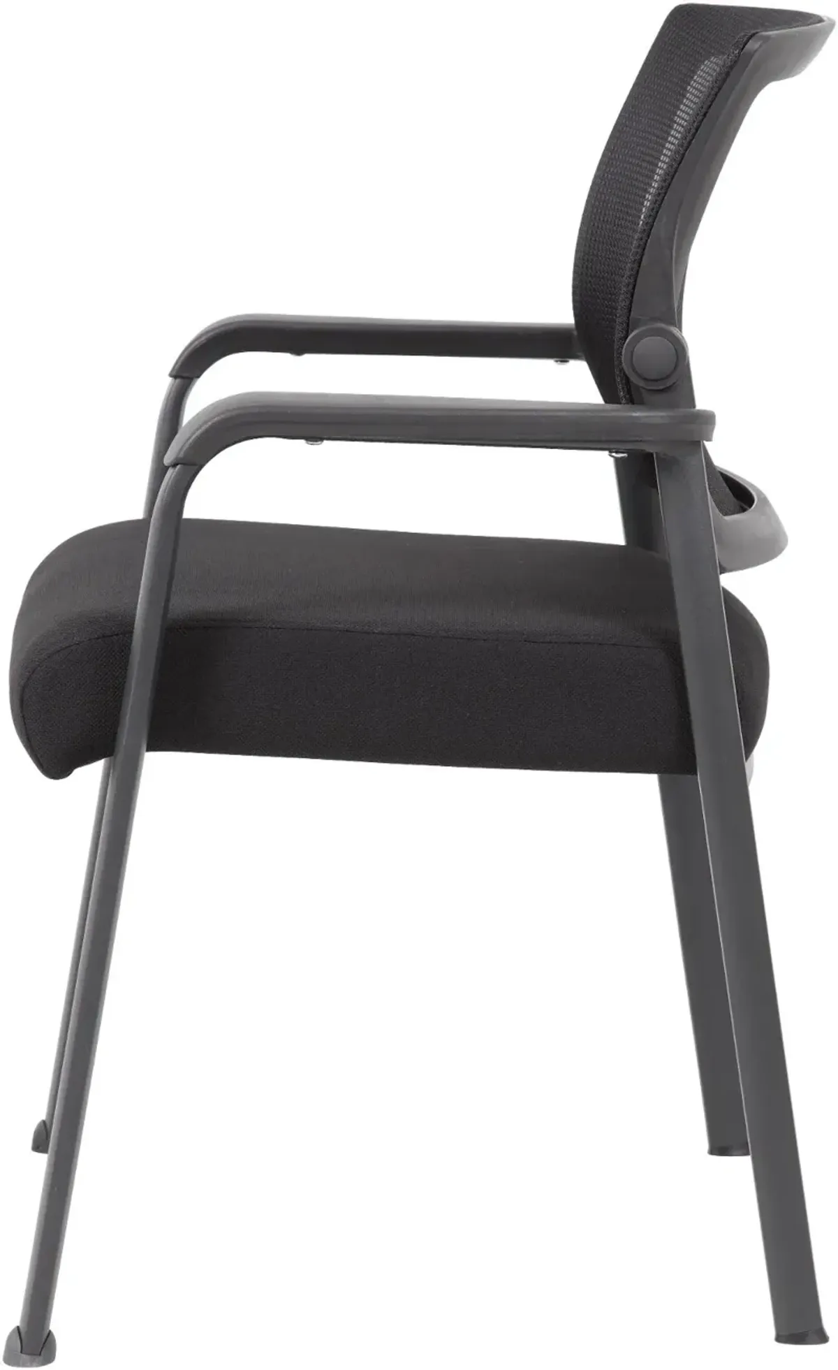 Boss Black Mesh 4-Leg Guest Chair