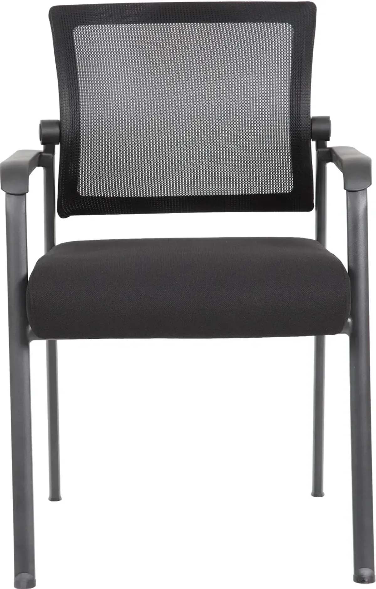 Boss Black Mesh 4-Leg Guest Chair