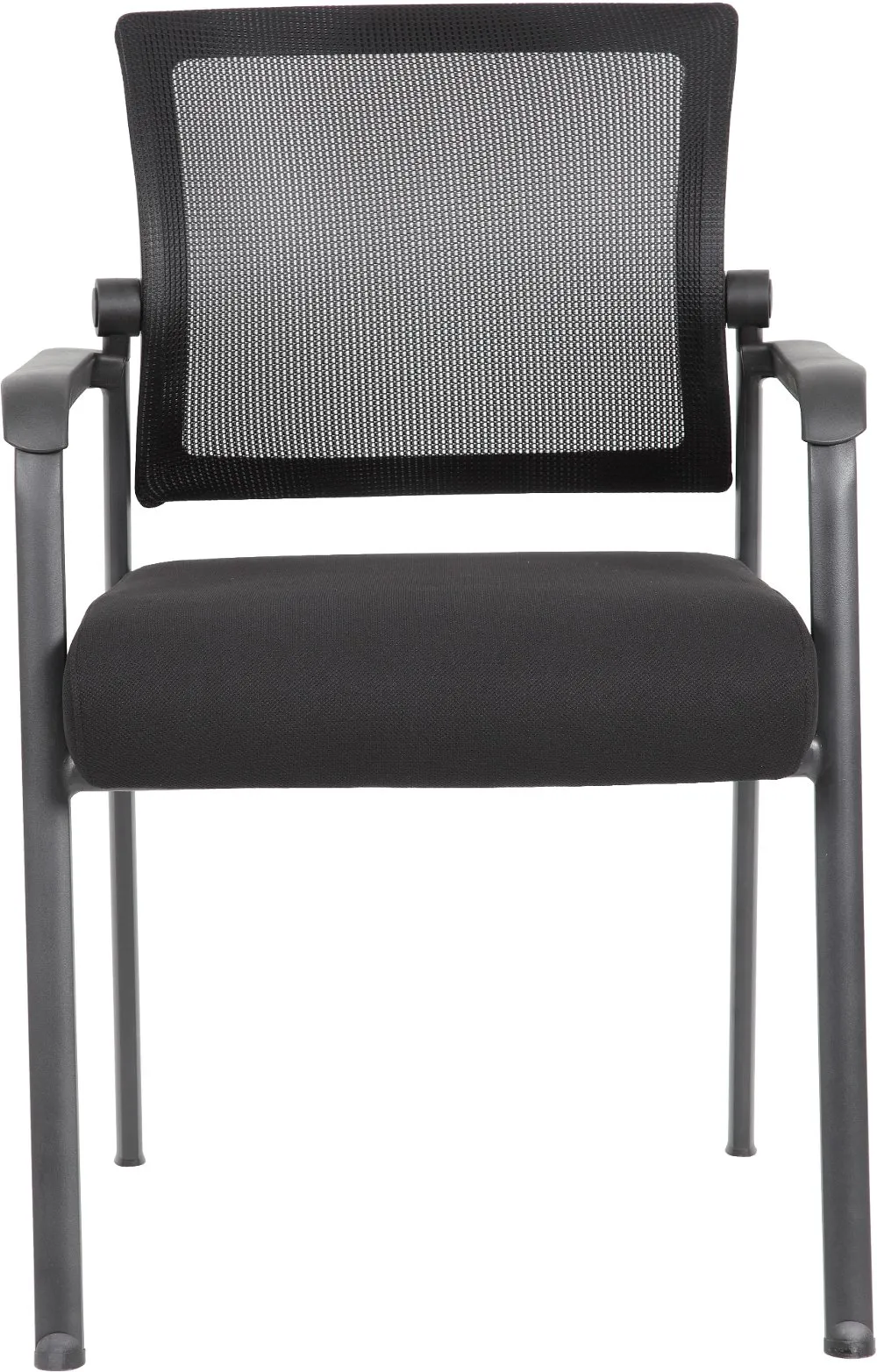 Boss Black Mesh 4-Leg Guest Chair