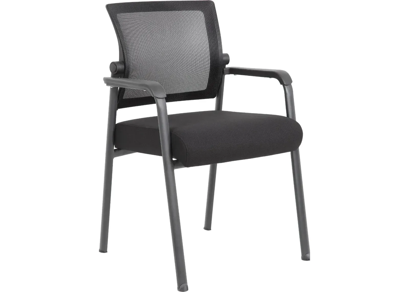 Boss Black Mesh 4-Leg Guest Chair