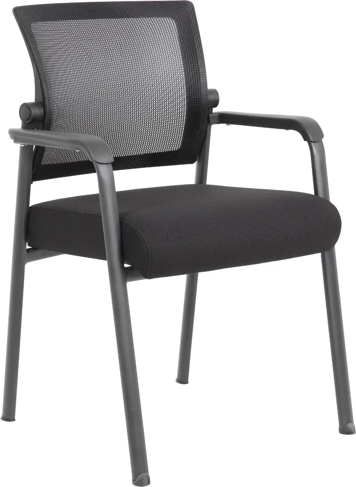 Boss Black Mesh 4-Leg Guest Chair