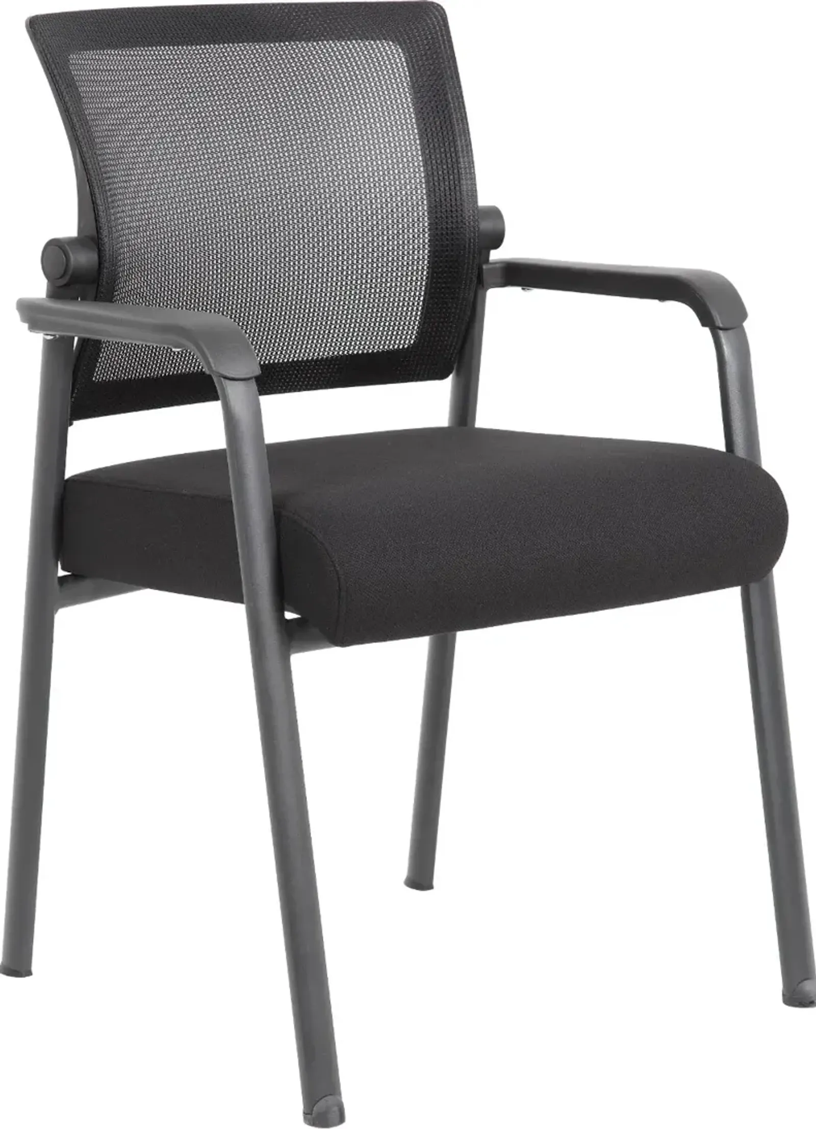 Boss Black Mesh 4-Leg Guest Chair