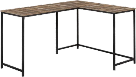 Lindzee Reclaimed Wood and Black L-shaped Desk