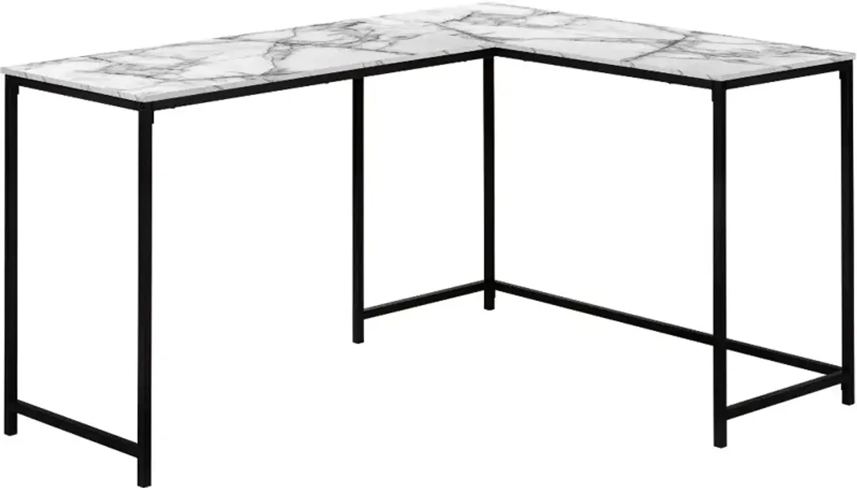 Minimal Black L-Shaped Desk