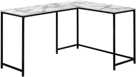 Minimal Black L-Shaped Desk