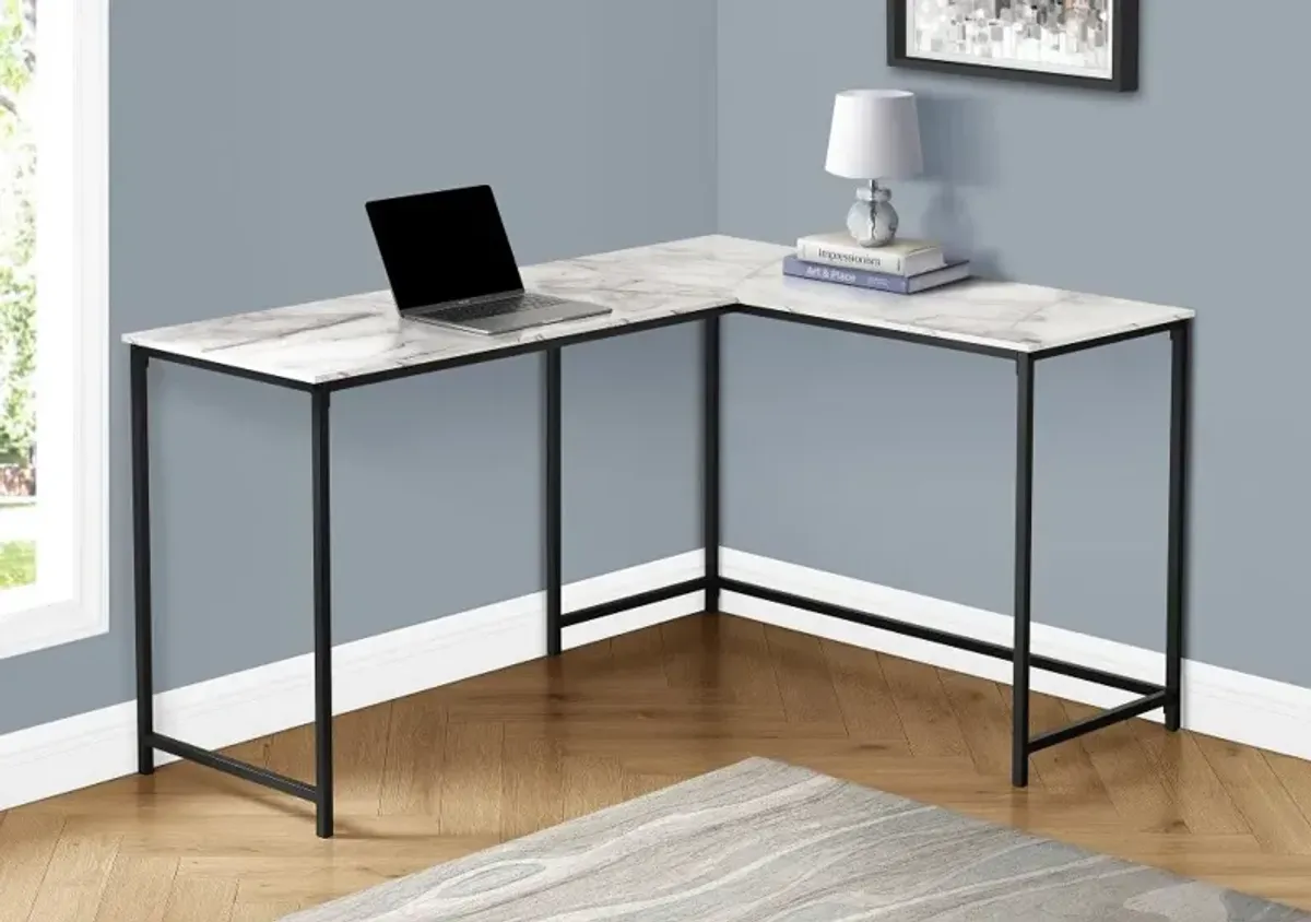 Minimal Black L-Shaped Desk