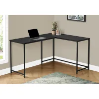 Lindzee Black L-Shaped Desk