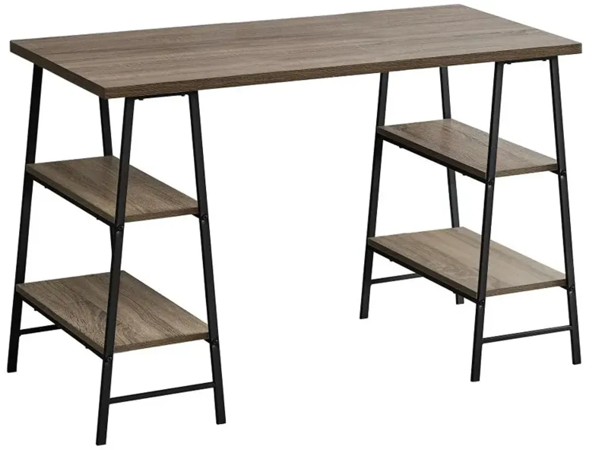 Industrial Brown and Black Computer Desk