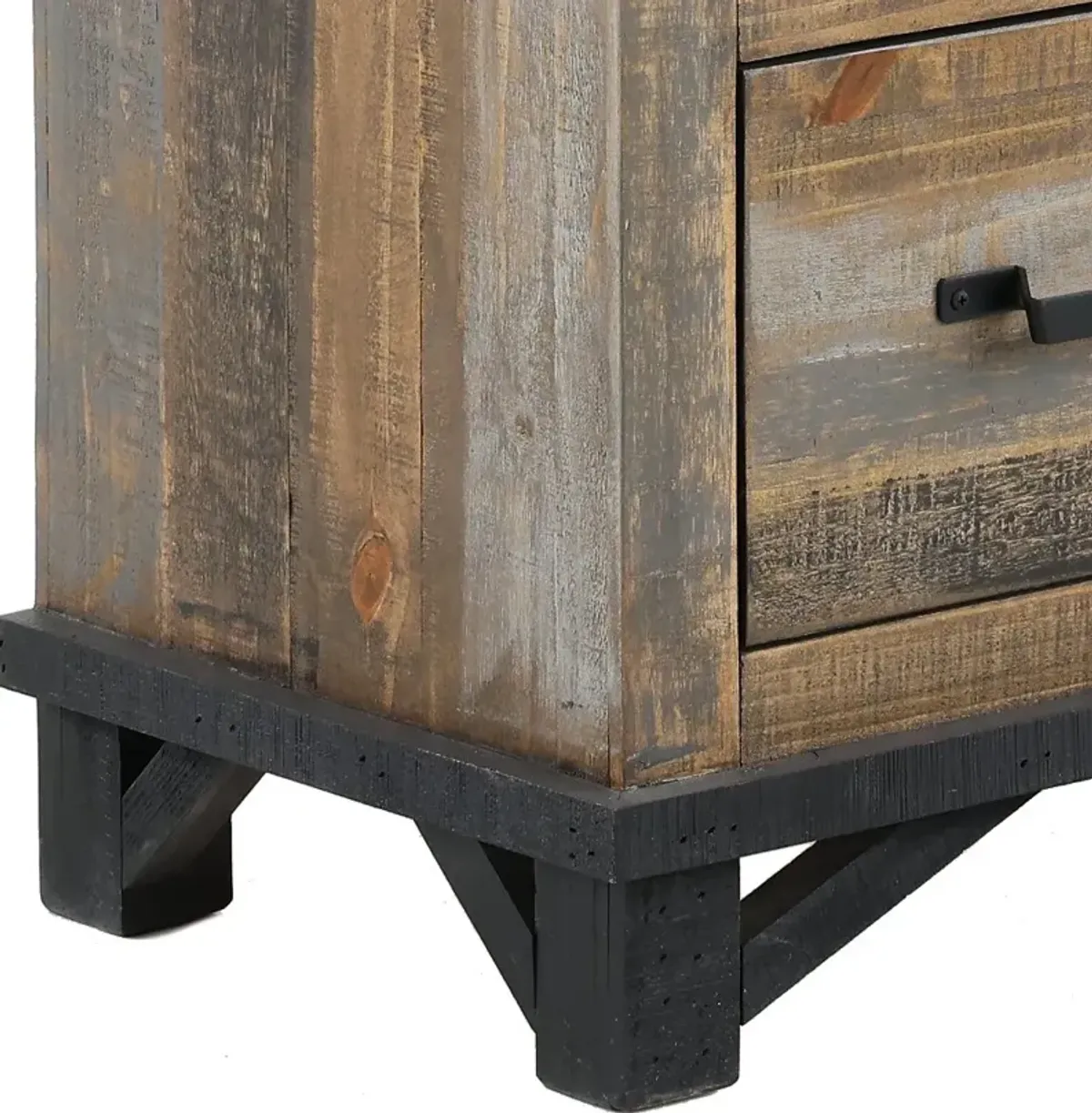 Loft Rustic Pine Nightstand