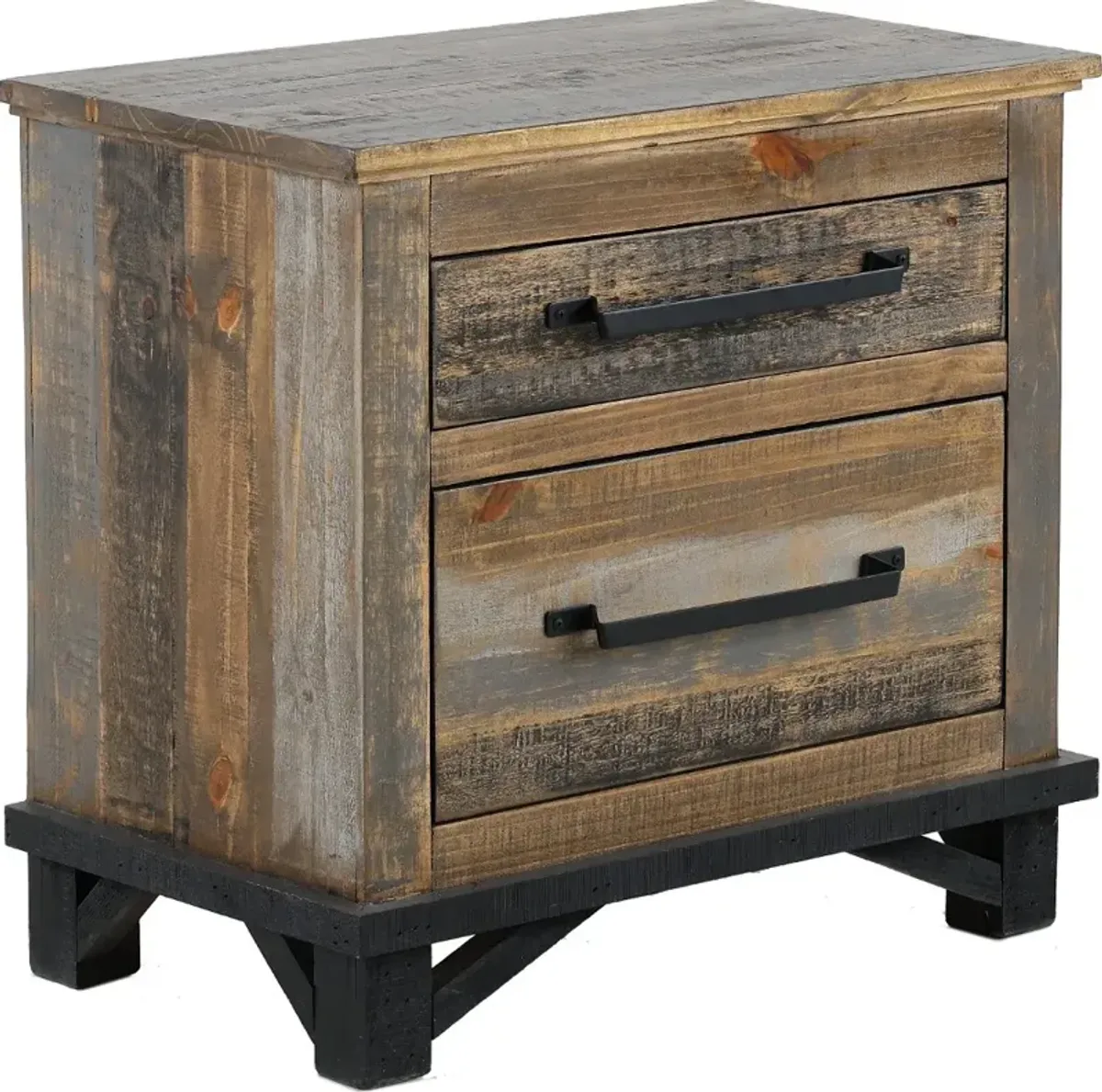 Loft Rustic Pine Nightstand