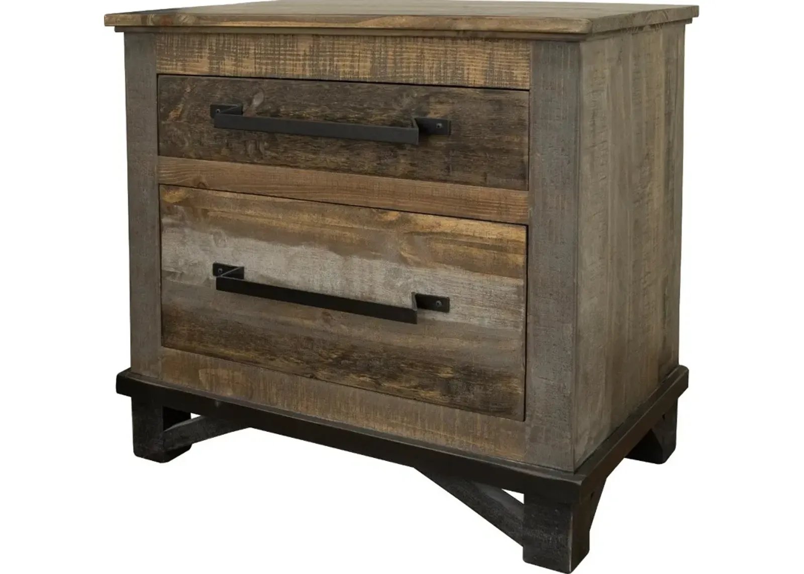 Loft Rustic Pine Nightstand