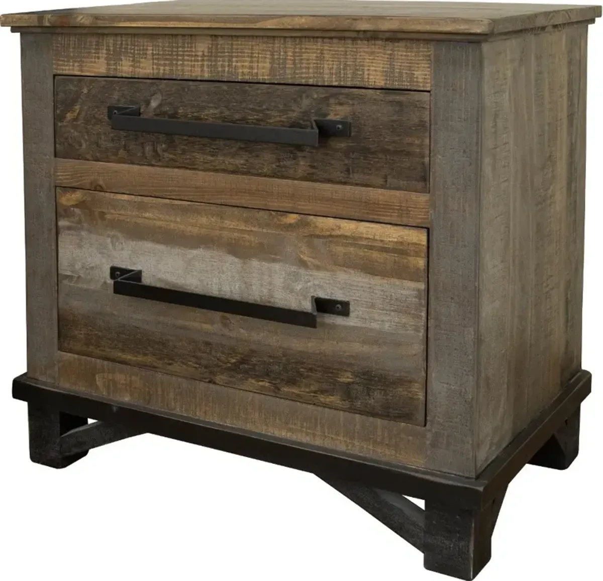 Loft Rustic Pine Nightstand