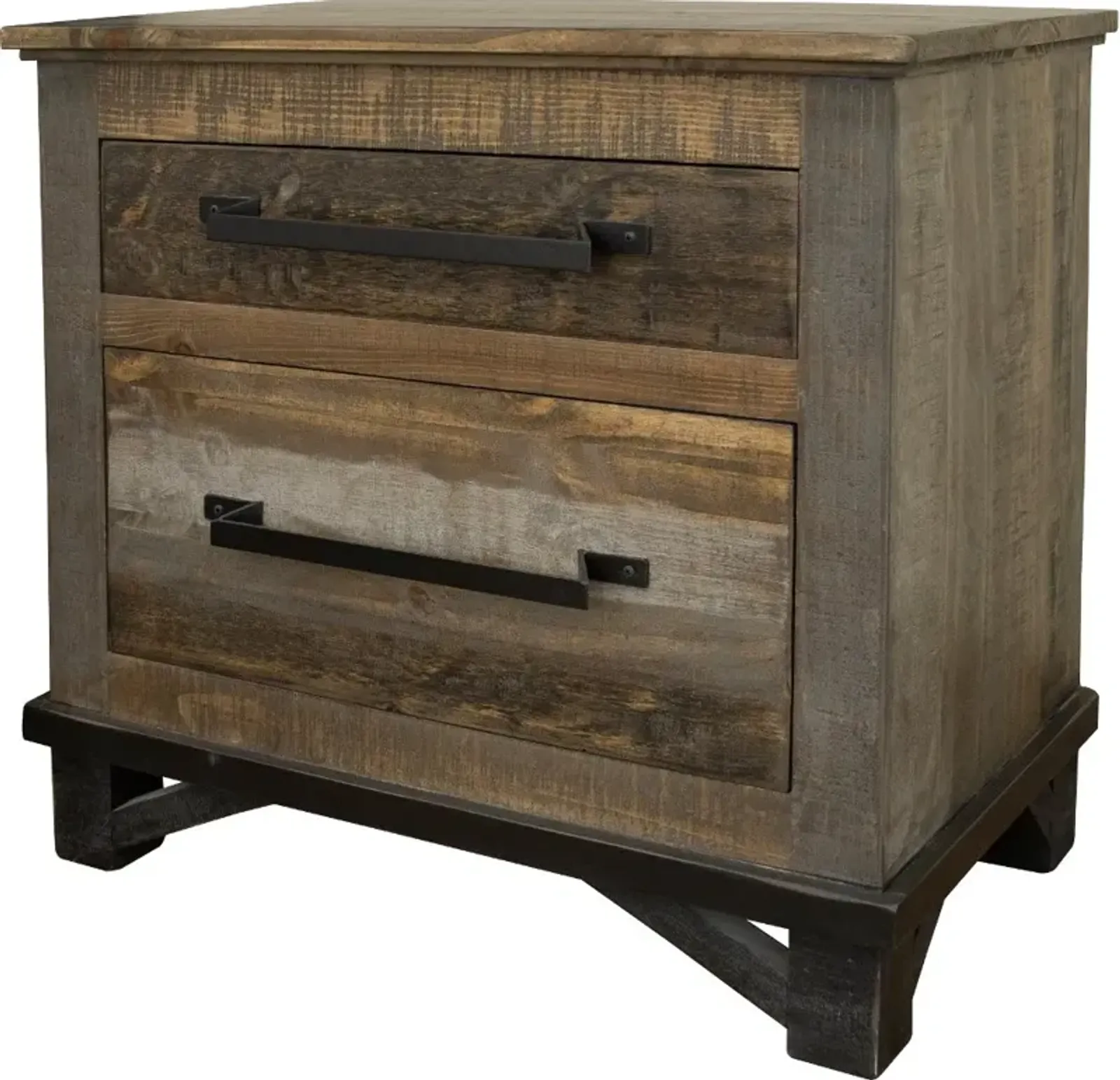 Loft Rustic Pine Nightstand