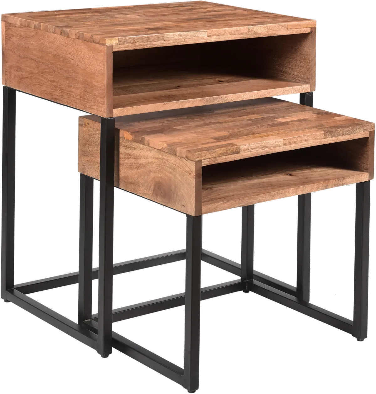 Barker Natural Wood Nesting Tables