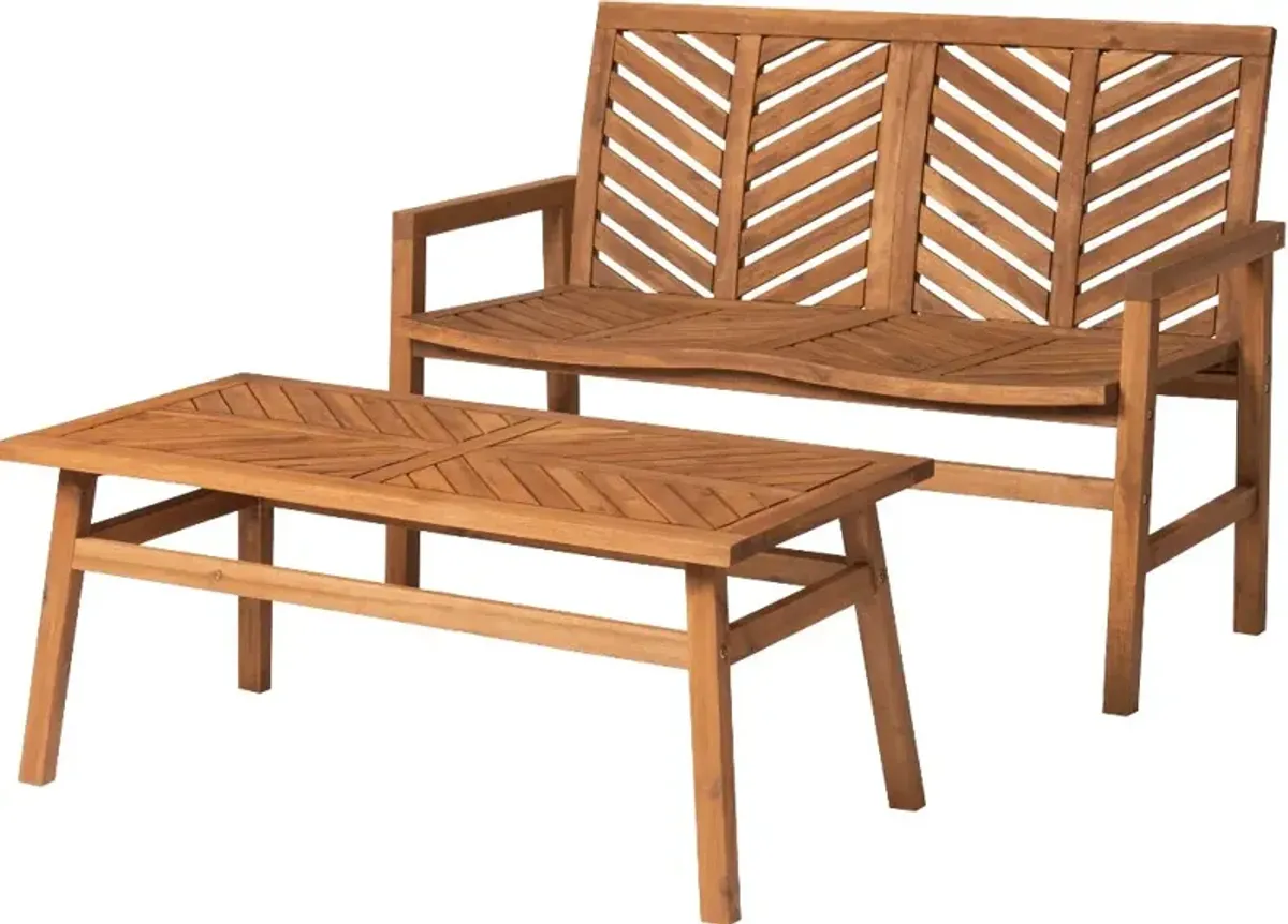 Vincent Natural 2 Piece Patio Chair Set