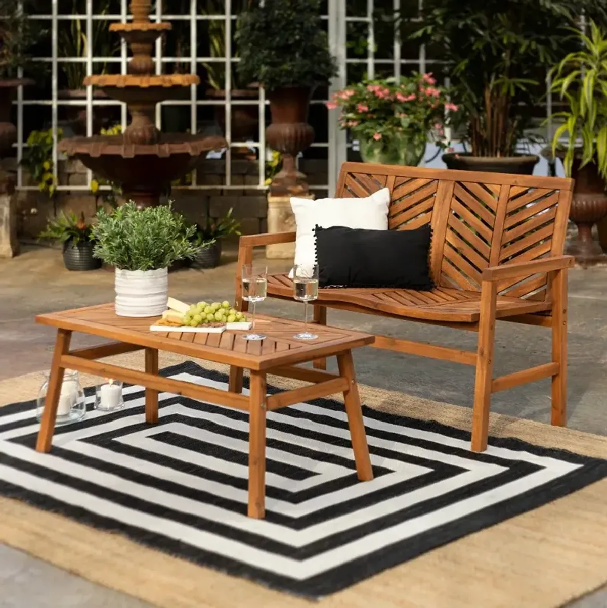 Vincent Natural 2 Piece Patio Chair Set